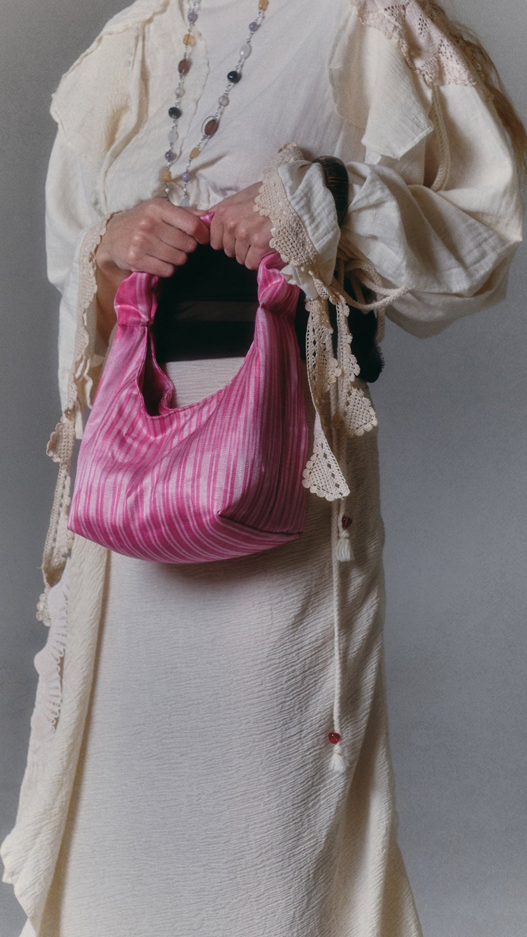 Şeker Pembesi İkat Kutnu Çanta